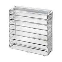 Large Clear Acrylic Makeup Organizer with Removable Dividers and 8 Storage Compartments for Cosmetic Display