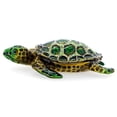 thumbnail image 3 of Emerald Green Sea Turtle Swarovski Crystal Jewelry Trinket Box, 3 of 4