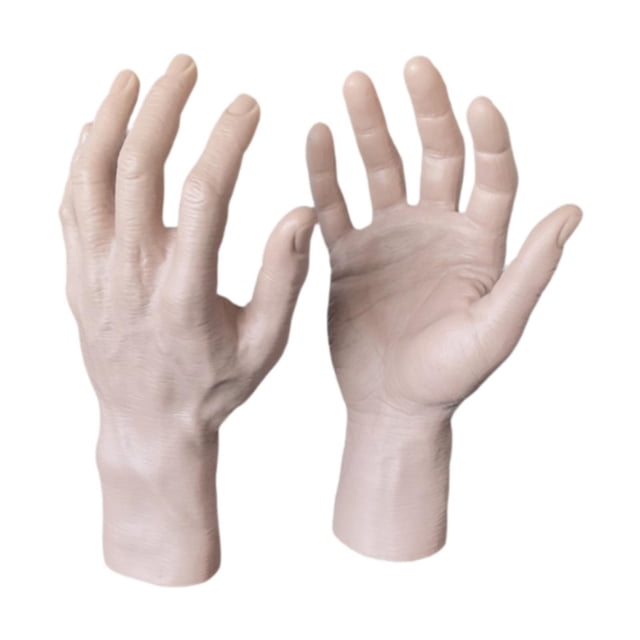 Modelo de mano masculina para decoración de Halloween, accesorio de disfraz de simulación, manos falsas para exhibición de joyería, entrenamiento de