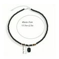 thumbnail image 3 of HOOUN 1pc Men's Creative Natural Tiger Eye Black Bead Necklace Stainless Male Gift-Black, 3 of 9