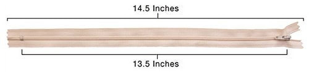100 - YKK #3 Coil Zipper, 13.5 inch Length 031, Very Light Khaki