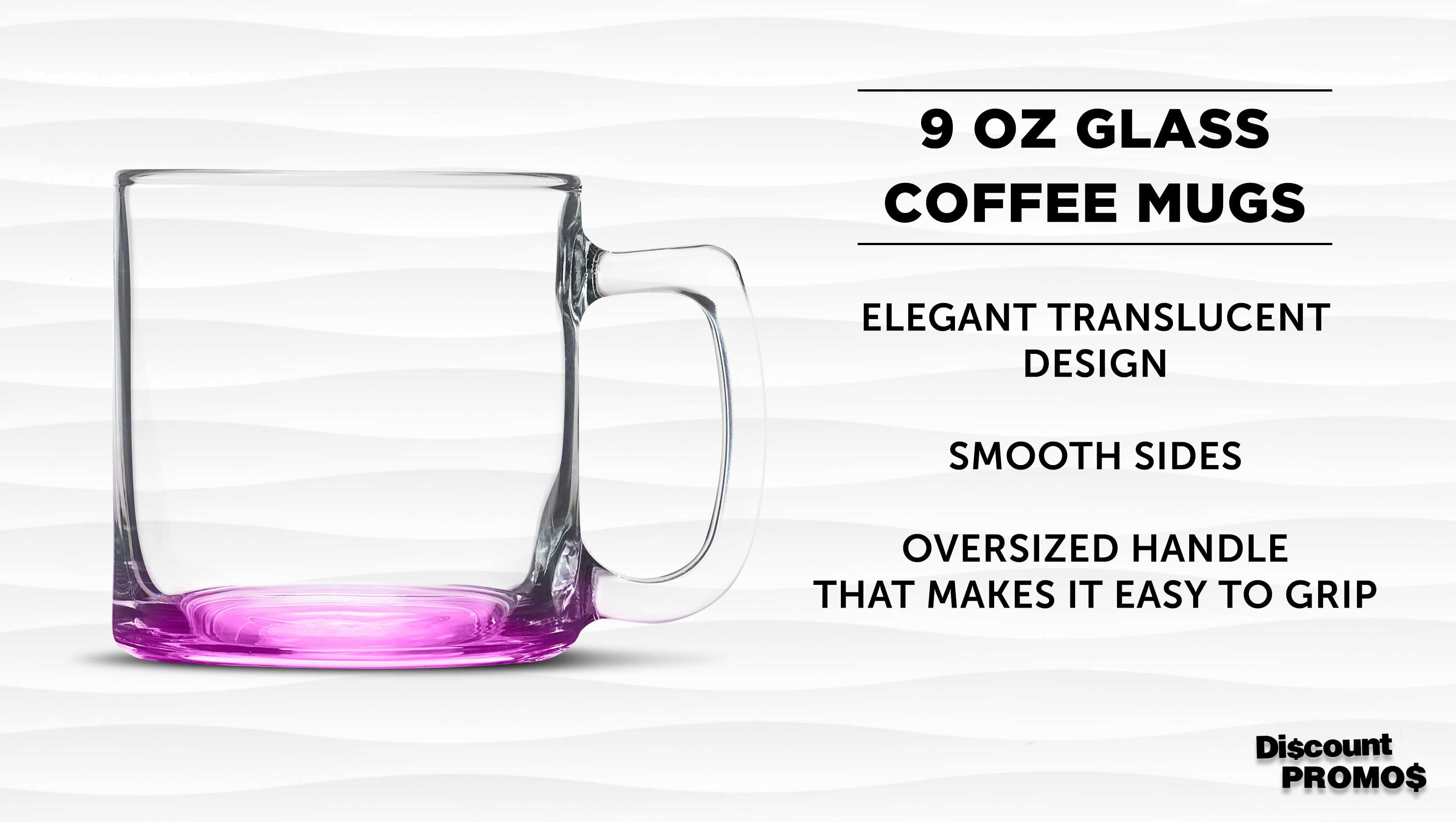 Small Glass Coffee Mugs 9 oz. Set of 10, Bulk Pack - Perfect for Coffee, Tea, Espresso, Hot Cocoa, Other Beverages - Pink