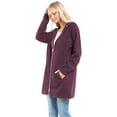 thumbnail image 4 of Made by Olivia Women's Casual Oversized Loose Fit Zip Up Pullover Hoodie Tunic Sweatshirt Jacket Fall Outfits (S-3X), 4 of 4