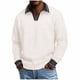 thumbnail image 2 of Ceisia Men's Oversize Ribbed Two-in-One Long-Sleeve Knit Top Multi-Solid for Winter-Spring Gift, 2 of 7