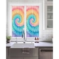 thumbnail image 2 of Window Privacy Film Colorful Tie Dye Stained Glass Window Film Decorative Sun Block Window Cover Rainbow Ombre Abstract Pattern Art Window Clings Static Adhesive Sticker for Bathroom 17.7"x39.3", 2 of 7