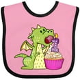 thumbnail image 3 of Inktastic Dragon Cupcake 1st Birthday Boys or Girls Baby Bib, 3 of 4