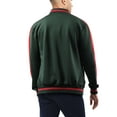 thumbnail image 2 of Hat and Beyond Mens Varsity Zip Up Two Tone Stripe Bomber Track Jacket, 2 of 6
