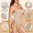 thumbnail image 4 of MANIFIQUE Women's Backless Bodysuit with U-Plunge Bra and Seamless Thong - Body Shaper, 4 of 6