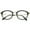 Black / Clear, variant on Classic Horn Rimmed Round Eyeglasses Thin Metal Arms Clear Lens 47mm (Black / Clear)