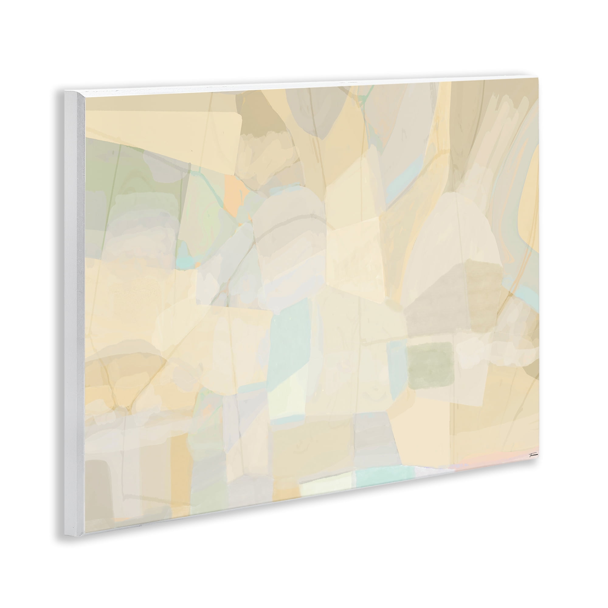 Stupell Industries Neutral Geometric Pattern Abstract Painting Unframed Art Print Wall Art, 14 x 11