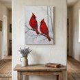 thumbnail image 6 of Canvas Wall Art, Red Cardinal Christmas Framed Canvas Prints for Living Room Dining Room, Winter Branches Xmas Forest Extra Large Gallery Wrapped Wall Decor for Home Office, Gifts, 22"x28", 6 of 9