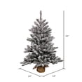 thumbnail image 2 of Vickerman 42" Flocked Anoka Pine Artificial Christmas Tree, Unlit, 2 of 2