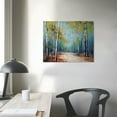 thumbnail image 3 of JEUXUS  White Birch Tree Canvas Wall Art Blue Forest Painting Landscape Picture, Teal Nature Artwork Modern Large Framed for Living Room Bedroom Bathroom Dinning Room Home Office Wall Decor, 3 of 4
