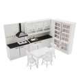 thumbnail image 1 of 1/12 Dollhouse Miniature Playhouse Kitchen Dining Room Furniture Decor Kit, 1 of 2
