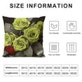 thumbnail image 5 of JEUXUS  Chartreuse Green Throw Pillow Covers Black Gray Grass Green Rose Decorative Throw Pillow Covers for Living Room Bed Flower Pillow Cases Spring Summer, 5 of 5