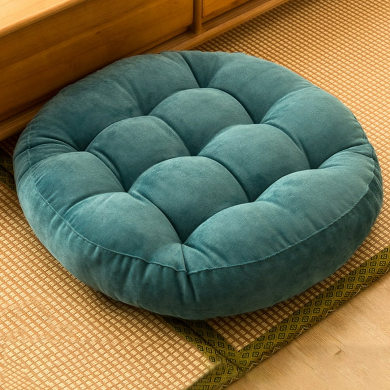 Tufted Seat Cushion Extra Thick High Elasticity Soft Round Solid