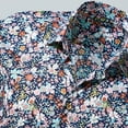thumbnail image 4 of Aueoeo Men Floral Dress Shirts Long Sleeve Casual Button -Down Flower Printed Cotton Shirts (Available In Big Size) Multicolor 4X-L, 4 of 5