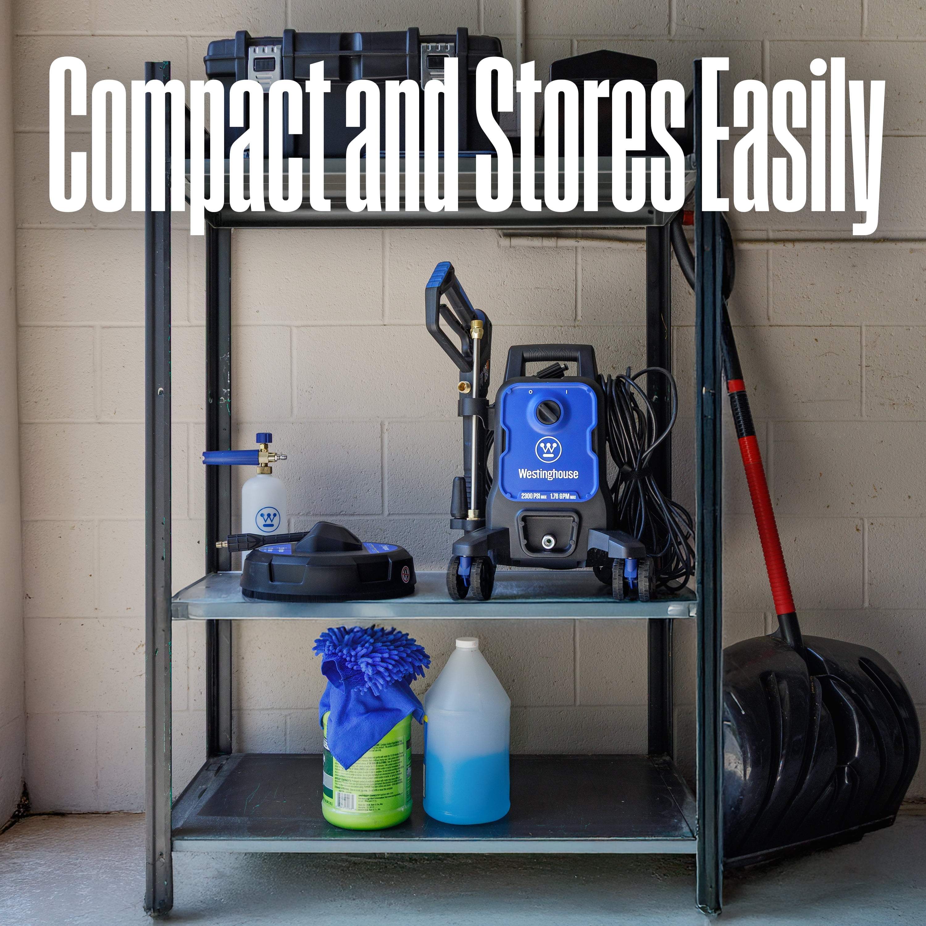 Westinghouse 2300 Max PSI Electric Pressure Washer, 1.76 Max GPM, Soap Tank, 5 Nozzles