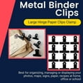 thumbnail image 4 of y 12 Pack of Black Bulldog Clips, 2 1/2 Inch Large, Metal Hinge Paper File Cli, 4 of 5