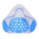 thumbnail image 2 of Respirador antivaho de PC transparente con filtro de respiración para prevención de salpicaduras, protector facial para profesores y adultos, color azul, 2 of 14