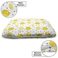 thumbnail image 3 of Lemon Pet Bed, Summer Pattern of Whole and Halved Citrus Fruit with Polka Dots, Chew Resistant Pad for Dogs and Cats Cushion with Removable Cover, 24" x 39", Mustard Charcoal Grey, by Ambesonne, 3 of 4