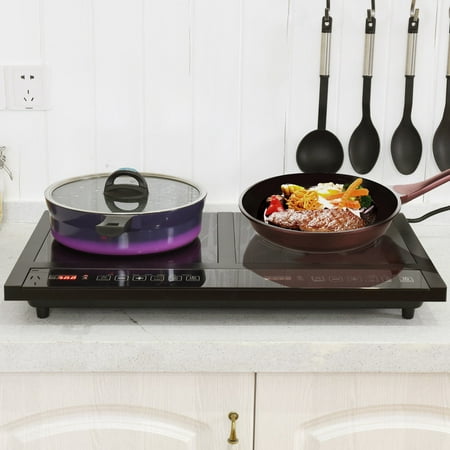 1800w Portable Electric Dual Induction Cooker Cooktop Countertop Double Burner Walmart Canada