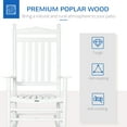 thumbnail image 5 of Outsunny Traditional Wooden High-Back Rocking Chair for Porch, Indoor/Outdoor, White, 5 of 9