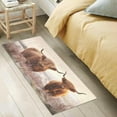 thumbnail image 5 of Coolnut Highland Cattle Bathroom Rugs Bath Mat 39 x 20 Inch Non-Slip Extra Soft and Absorbent Shaggy Bath Carpet for Tub, Shower, Bathroom Home Decor, 5 of 7