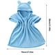 thumbnail image 3 of Toalla de baño con capucha para niños Microfibra azul | Diseño de capa suave ultra absorbente | 82% Poliéster 18% Fibra | 27.5x31.5 pulgadas | Acogedor, de secado rápido, lavable a máquina | Linda, 3 of 7
