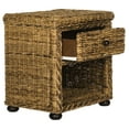 thumbnail image 3 of SAFAVIEH Magi Natural Brown Wicker Nightstand With Drawer Brown, 3 of 7