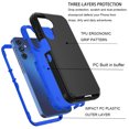 thumbnail image 3 of Ebizware for Samsung Galaxy A15 5G Phone Case, Shockproof Armor Rugged Case Military Grade Heavy Duty 3 in 1 Protection Cover for Galaxy A15 5G - Black/Blue, 3 of 8