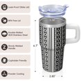 thumbnail image 3 of Bohemian 20oz Tumbler with Lids and Straws, Double Wall Vacuum Insulated Stainless Steel Coffee Mug, Leakproof Travel Cup, 3 of 5