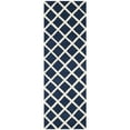 thumbnail image 5 of SAFAVIEH Chatham Jahn Geometric Wool Area Rug, Dark Blue/Ivory, 7' x 7' Round, 5 of 10