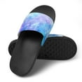 thumbnail image 4 of GZHJMY Stylish Slides for Women Men, Starry Sky with Vivid Neon Colors Soft Flexible Slip-on Sandals Slippers, 4 of 7