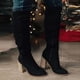 thumbnail image 4 of Women Suede Boots for Winter Over Knee Long Boots with Thick Heel Easy to Put on Fashionable, 4 of 5