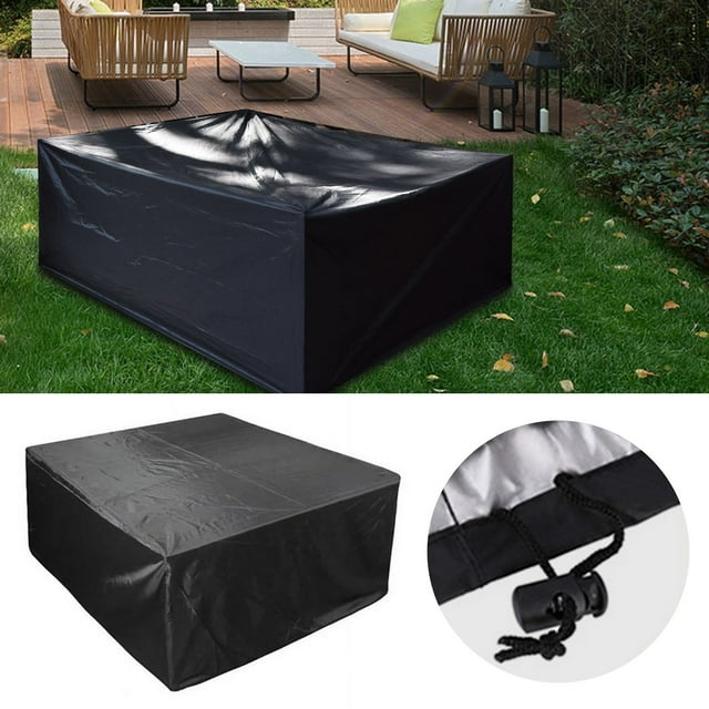 Outdoor 210D Furniture Cover Garden Patio Sofa Chair Cover Rectangular Table And Chair Sun Cloth Cover Covers for Chairs Garden Tunnel Hoops Winter Outdoor