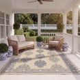 thumbnail image 3 of Safavieh Courtyard Jenny Medallion Indoor/Outdoor Area Rug, Natural/Blue, 6'7" x 9'6", 3 of 10