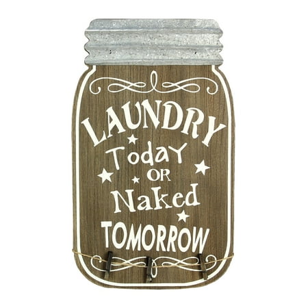 Download Laundry Today Or Naked Tomorrow Wooden Wall Sign - Walmart.com