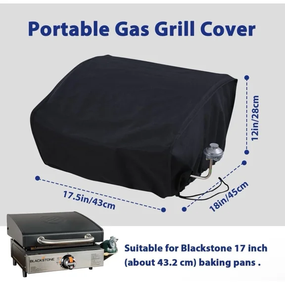 Grill Cover For Blackstone 17” 1814, 17” Countertop Grill With Shade 600D Tear-R