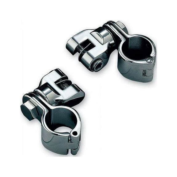 Kuryakyn Chrome Peg Mounts 1-1/4” Magnum Clamps Frame Engine Guard Harley Honda