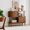 42.5'' Walnut, variant on 42.5'' Buffet Cabinet with 2 Open Storage, Oval Sideboard Cabinet with Sliding Doors Modern Accent Coffee Bar Kitchen Storage Cabinets for Kitchen, Living Room, Hallway ()