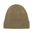 thumbnail image 3 of Resicozy Cuff Beanie Hat Unisex Warm Winter Caps Soft Breathable Cozy Stretchy Knitted Cuffed Cap Khaki, 3 of 4