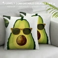 thumbnail image 3 of Orinice Avodados Cute Love Throw Pillows Covers. Singles or Sets of 2 (Sunglass Avocado, 1) White, 3 of 5