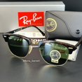 thumbnail image 1 of RB-Sunglasses-Hong (FREE SHIPPING) Clubmaster Tortoise 3016 Green New Ray-Ban, 1 of 5
