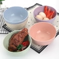 thumbnail image 3 of 3PCS Nordic Colored Wheat Straw Bowls Circular Shatter Resistant Plastic Tableware Bowls for Household Use, 3 of 9