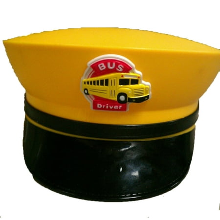 Yellow Bus Driver Hat School Bus Schoolbus Cap Costume Dress Up Adult