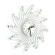 thumbnail image 3 of Reloj de pared Jadeshay de metal plateado decorado con diamantes, 3 of 12