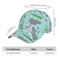 thumbnail image 2 of Gukieu Hippo With Flamingos And Crocodiles Prin Baseball Cap, Adjustable Sweat-wicking Daily,Travel, Sports Cap, Unisex, 2 of 6