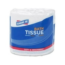 Everyday Genuine Joe 1-Ply Bath Tissue - 1 Ply - 1000 Sheets/Roll - White - Perforated - For Bathroom, Restaurant, Office - 96 / Carton