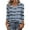Royal BlueC&02#1202I, variant on Womens Tops 3/4 Sleeve Ribbed Knit Plaid Color Block V Neck Sweater for Women Three Quarter Length Sleeve Womens Sweatshirt
